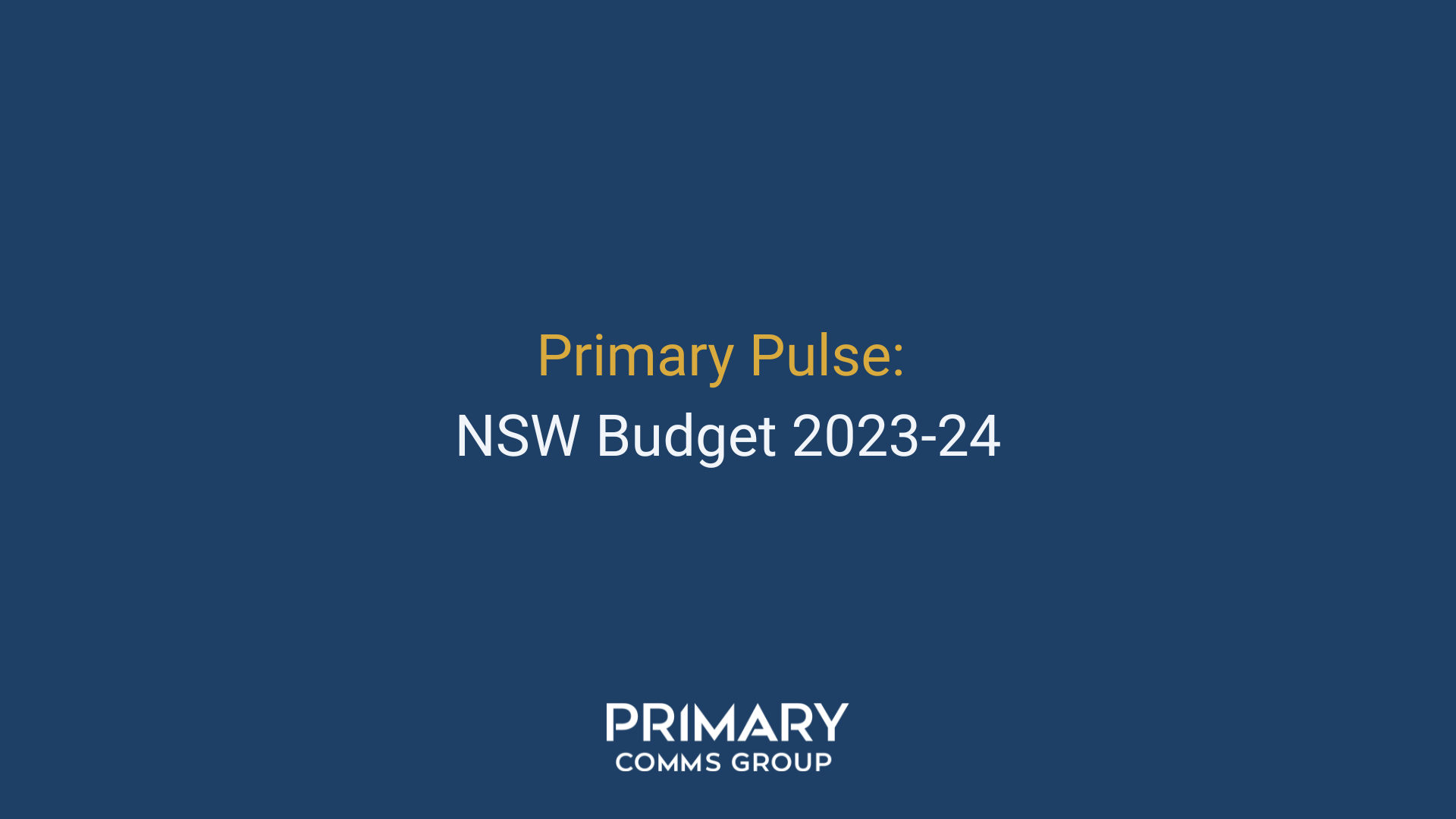 NSW Budget 2023-24