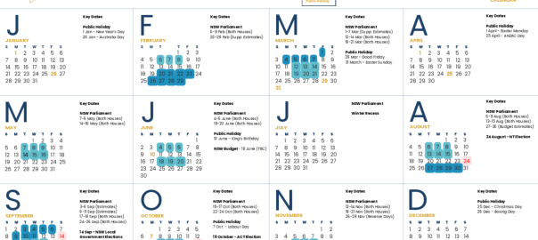 2024 Parliamentary Sitting Calendar